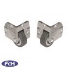50mm Die-Cast Zinc Corner Castors - Set of 2